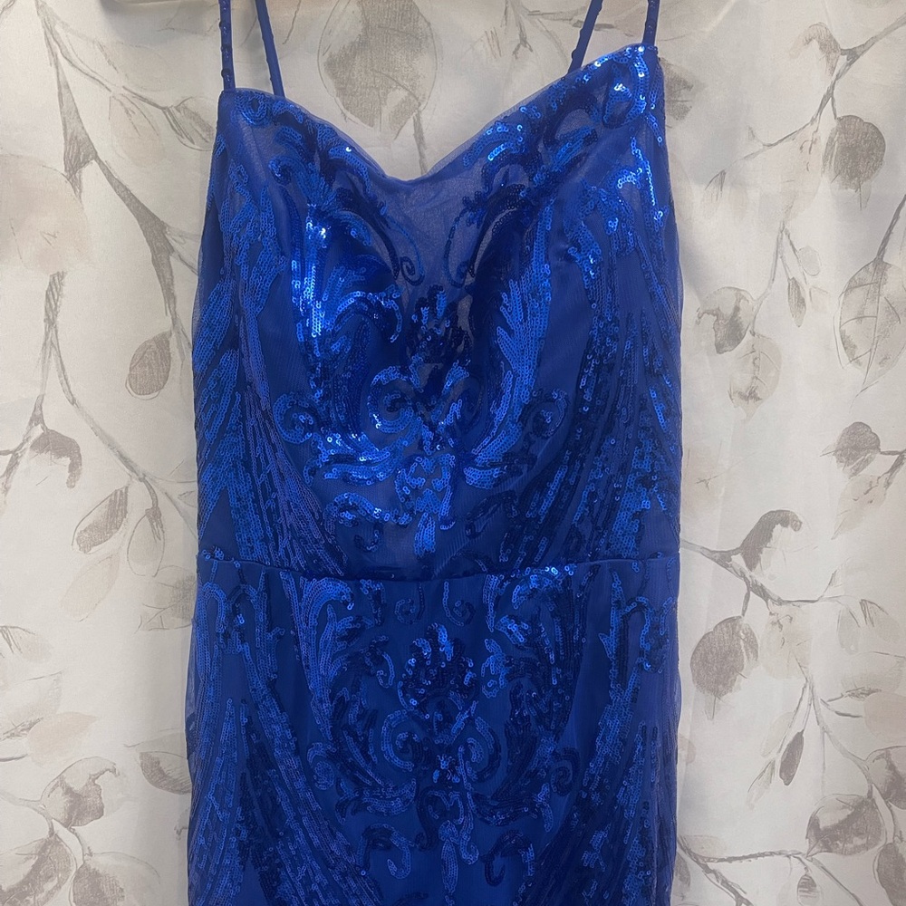 Blue Sequin Dress